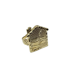 10k Trap House Gold Ring