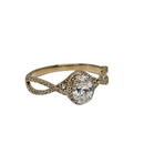 14k Bague Infinity 0.50ct Oval VS Diamonds