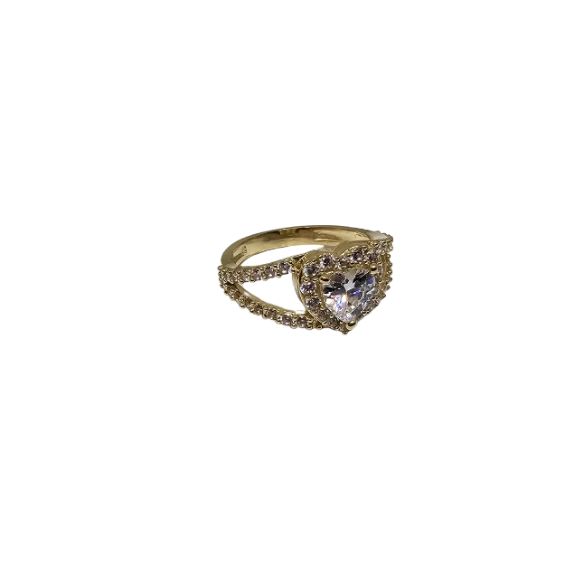 10k Gold  Women Heart  Ring New cali-100