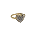 Pretty Heart  shape 0.40CT SI Diamond  Rings in 10K Yellow Gold