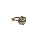 10k 2.67ct Beautiful Oval Ring Vs Lab  Diamonds New