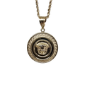 Chaîne en corde 10kt + Pendentif Méduse 10 Karat