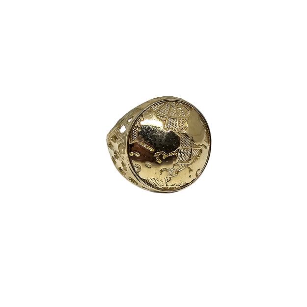 10K Gold Globe Ring