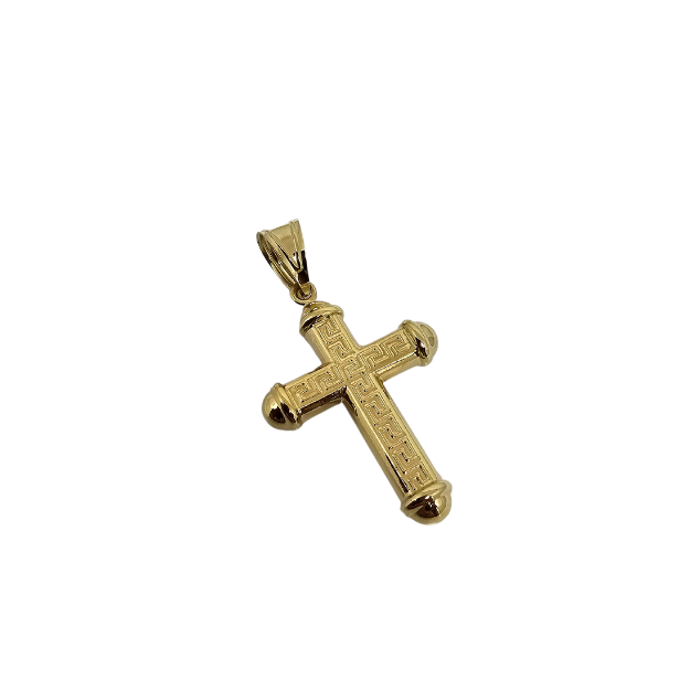 Pendentif Croix meduse  en or 10k CP017