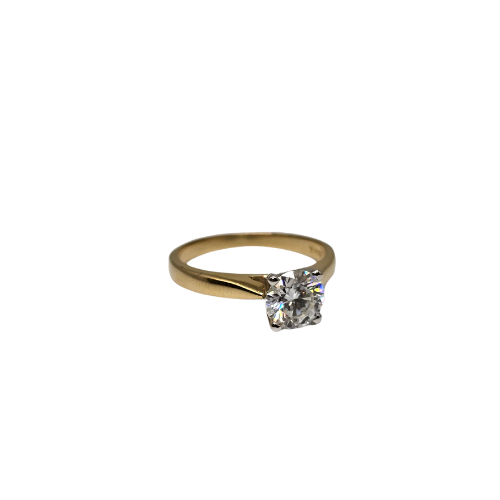 Bague de fiançailles 14k 1.18ct diamants ronds VS