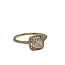 14K 0.85CT VS Cushion Cut Diamond Engagement Ring