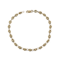 10k 4mm Grains de café or jaune