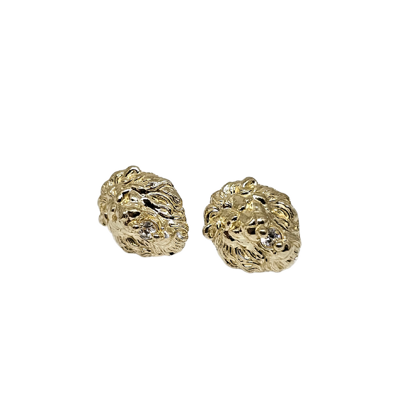 of 10k small lion earings