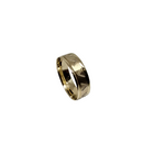 Bague pour homme en or jaune 10K avec motif gravé en zigzag