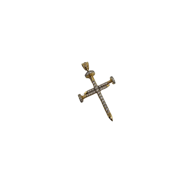 Pendentif croix en or 10k Luca