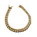 Exquisite 14K Gold Cuban Link Bracelet ., 9.20mm Thickness