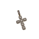 10k Cross 1.30ct of Diamonds Baguetties 10k Gold NEW