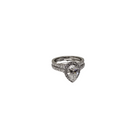 Beautiful Pear shape duo: 1.90CT Lab Diamond Engagement Rings in 14K white Gold SR-34306