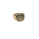 Men’s Gold-Tone Ring with Radiant Centerpiece