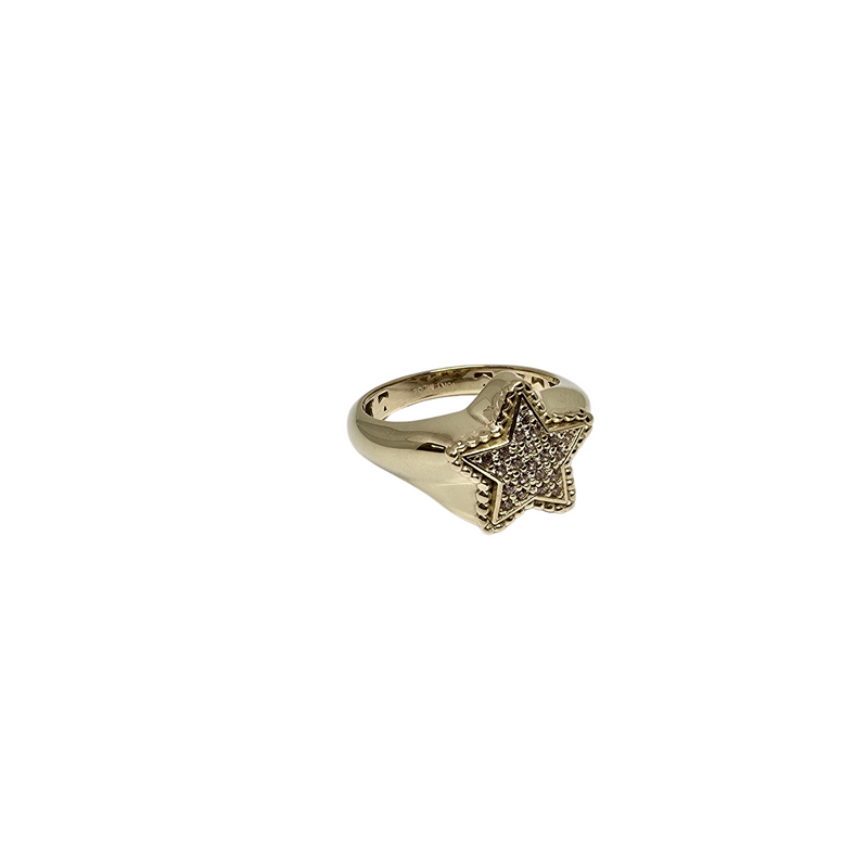 10k star ring yellow gold