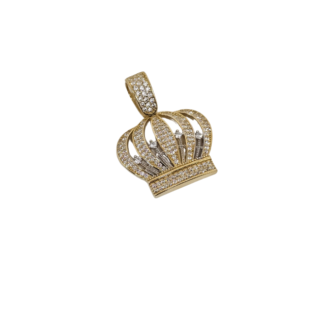 10k Gold pendant Crown New