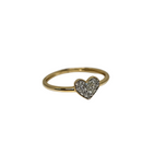 Bague coeur 10k 0,15ct