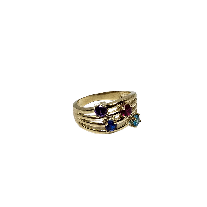 10k birthstone family ring