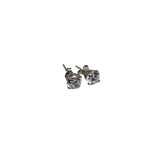 10k round earrings zirconia Stones 0.75ct