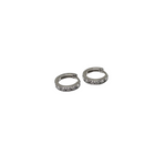 10k or blanc  Boucles d'oreilles huggies