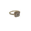 Edge of Elegance: 14K Gold Square Diamond Ring with 0.85ct Natural Diamonds