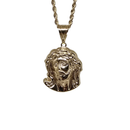 Rope Chain 10K Gold  +Jesus Pendant 10K Gold
