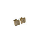 Unisex 10K Yellow Gold Diamond Stud Earrings with 0.25 ct Natural SI Diamonds
