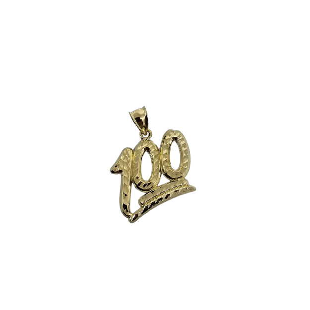 10k Gold One hundred dollars Pendant New