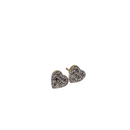 Lovely Heart-Shaped Diamond Stud Earrings with 0.30 ct Natural Diamonds