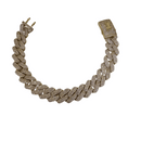 13mm Monaco Bracelet in 10K Gold with Crystal Lion Lock New