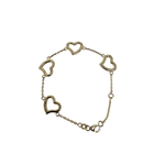 13mm Heart Bracelet 10K Yellow Gold