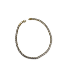 10k 2.6mm Ice Bracelet 2 tonnes Nouveau