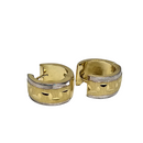 10k Meduza 2 tons  earrings NEW