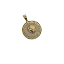 10k Gold Lion Pendant with zirconia