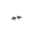 10k Yellow Gold Cross  earrings NEW