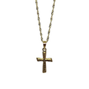 10k Gold Chain with Yellow Gold Cross Pendant New