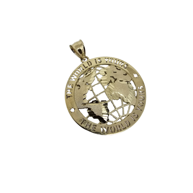 The world is yours - 10K Gold  Pendant