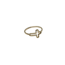 Timeless Grace: 10K Yellow Gold Cross Ring for Women