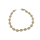 10k 6mm Grains de café or jaune