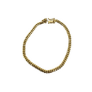 4mm 18k Gold Miami cuban Link Solid/Full bracelet