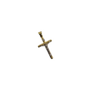 10k Gold  Cross duo color Pendant