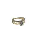 Medusa’s Light” – Two-Tone 10K Gold Greek Ring with Center Zirconia
