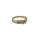 “Eternal Brilliance” – Two-Tone 10K Gold Infinity Ring with Zirconia