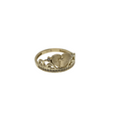 Royal Charm – 10K Yellow Gold Princess Crown Ring