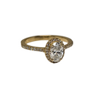 Bague de fiançailles 14k 0.70ct Center Oval VS Diamonds
