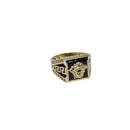 Bague Méduse en or 10K avec motif de clé grecque