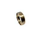 Bague pour homme en or jaune 10 carats à bord plat - finition satinée et polie