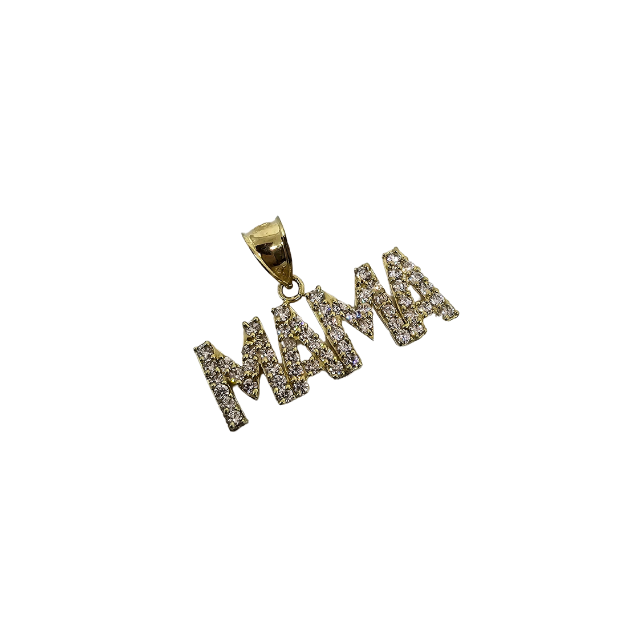 10k Gold Mama Pendant New