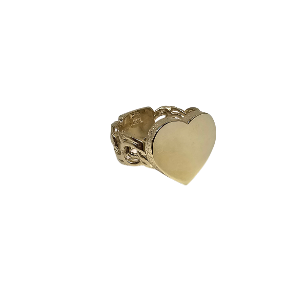 10k Gold Heart design Women Ring New