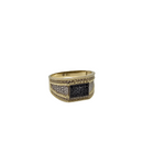 10k yellow gold 2 tones with zirconia men ring NEW ! MBS-801